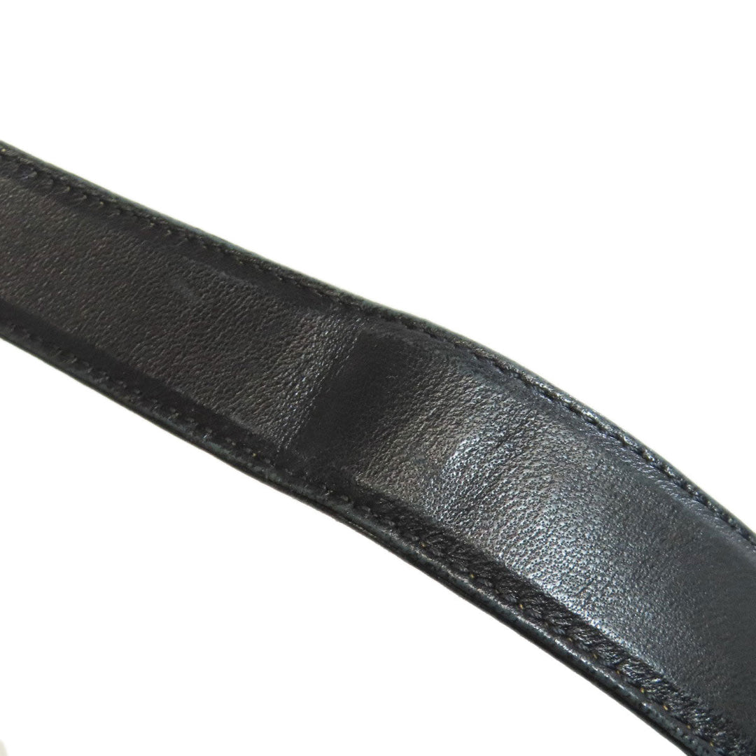 CHANEL Shoulder Bag lambskin black one belt COCO Mark SilverMetal