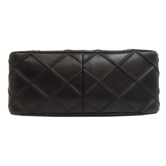 CHANEL Shoulder Bag lambskin black one belt COCO Mark SilverMetal