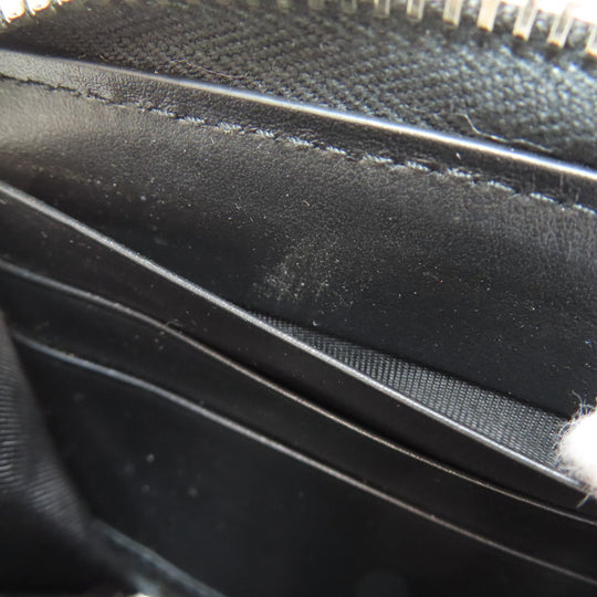 GUCCI Long Wallet Purse 625558 PVC black Zip Around GG Embossed mens Used Authentic