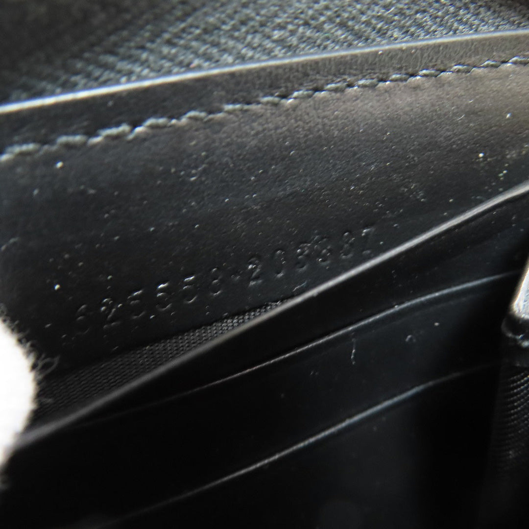 GUCCI Long Wallet Purse 625558 PVC black Zip Around GG Embossed mens Used Authentic