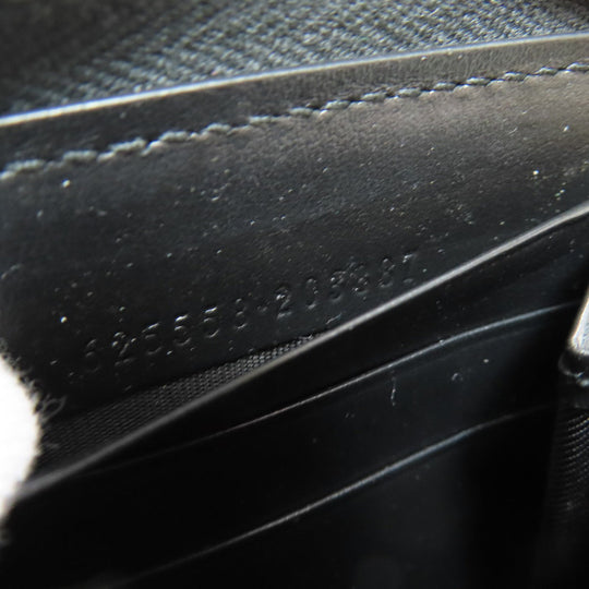 GUCCI Long Wallet Purse 625558 PVC black Zip Around GG Embossed mens Used Authentic