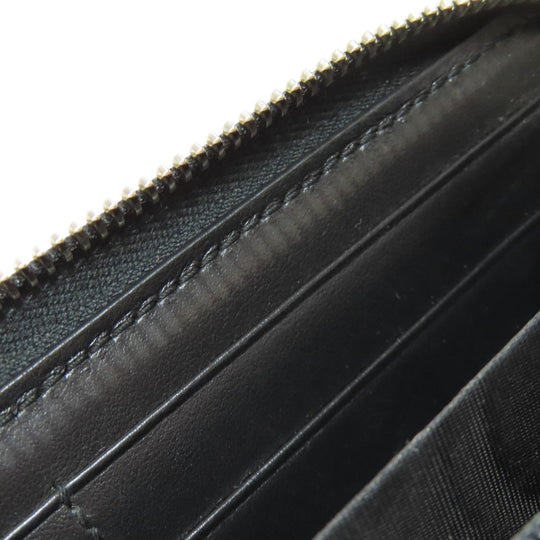 GUCCI Long Wallet Purse 625558 PVC black Zip Around GG Embossed mens Used Authentic