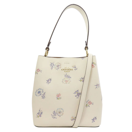 COACH Handbag 2310 leather white Dandelion Floral 2WAY