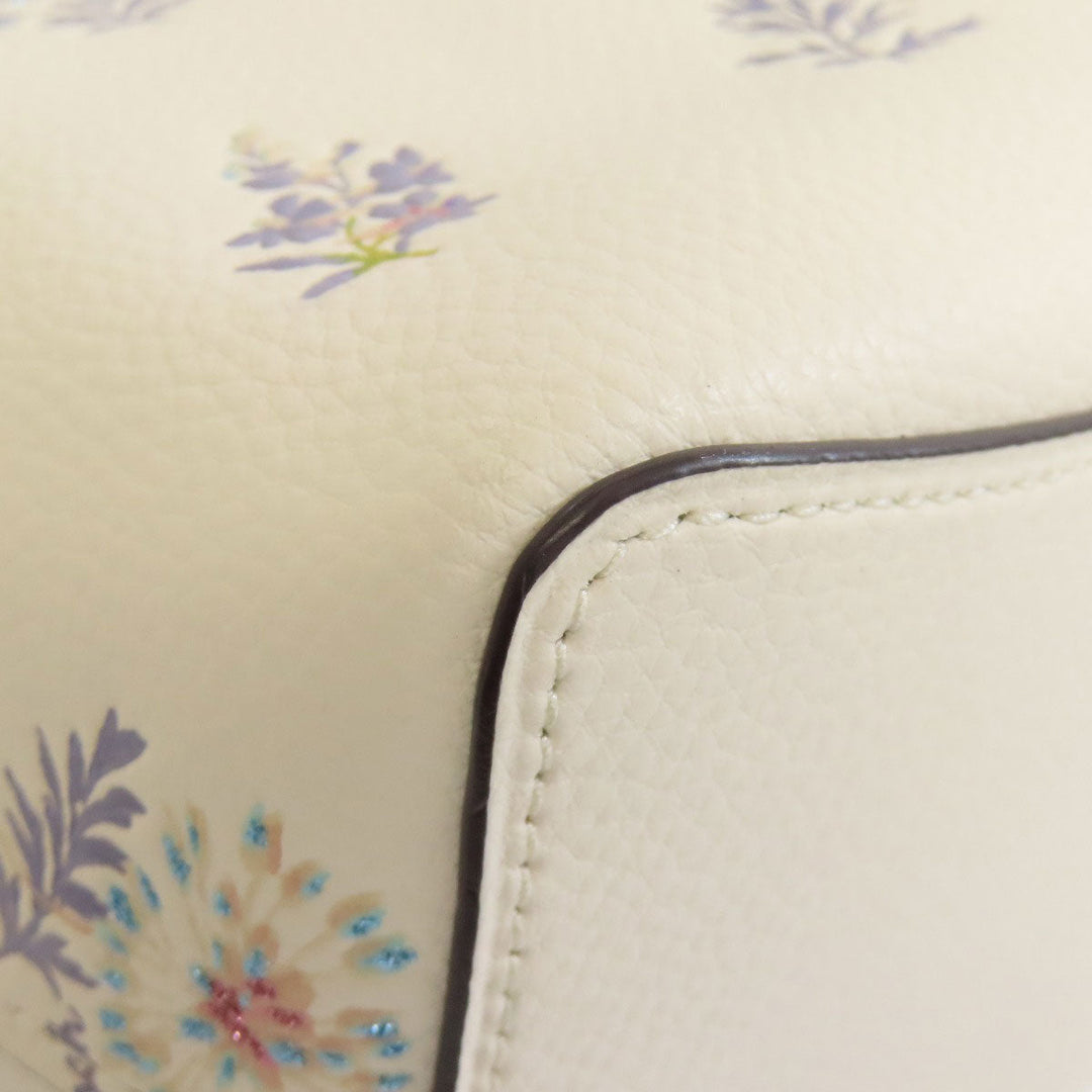 COACH Handbag 2310 leather white Dandelion Floral 2WAY