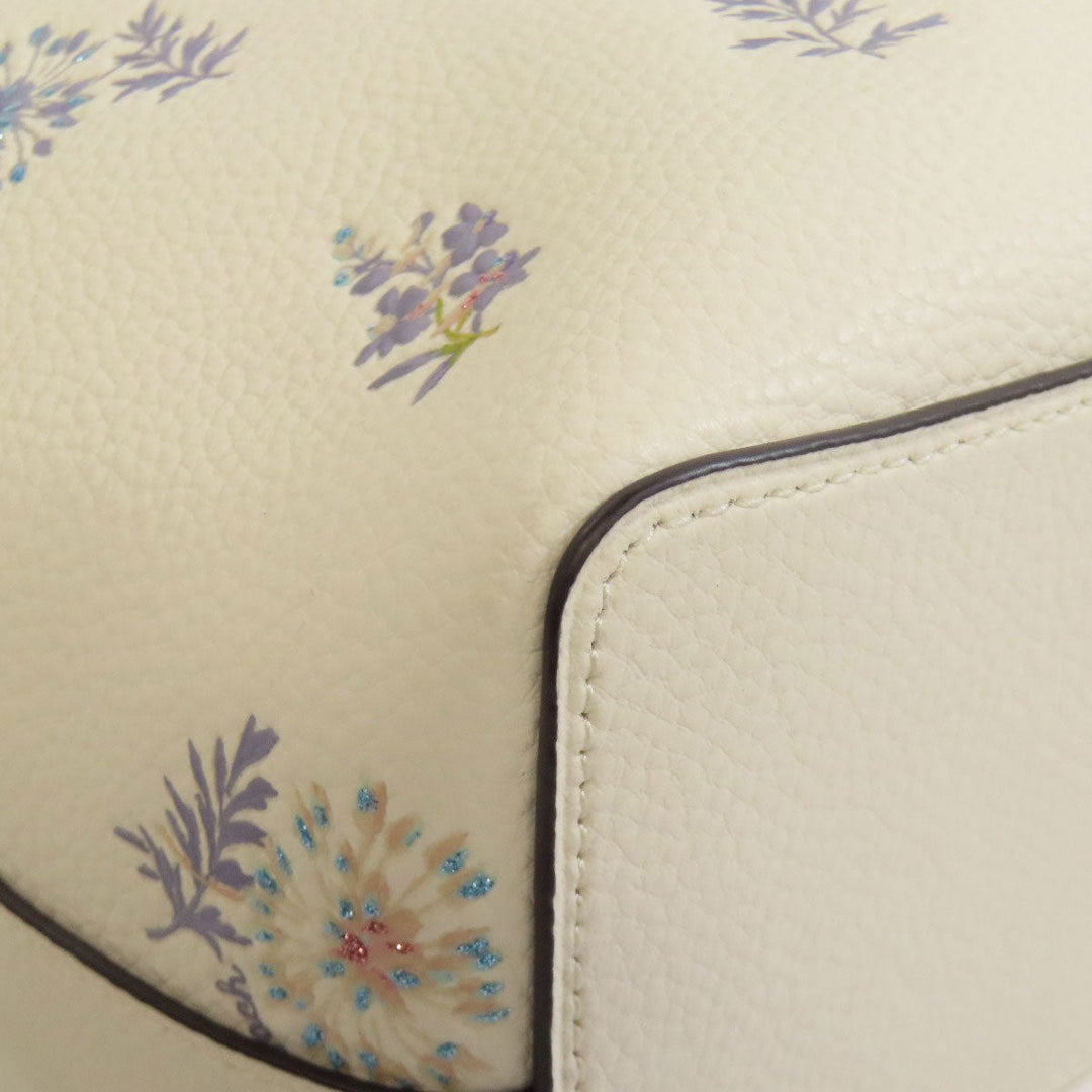 COACH Handbag 2310 leather white Dandelion Floral 2WAY