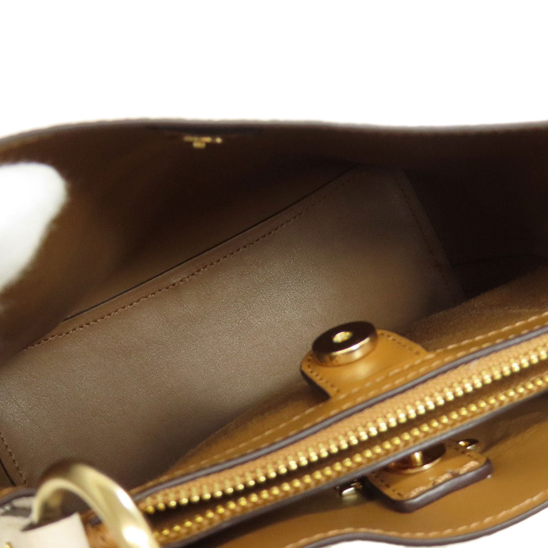 COACH Handbag 2310 leather white Dandelion Floral 2WAY