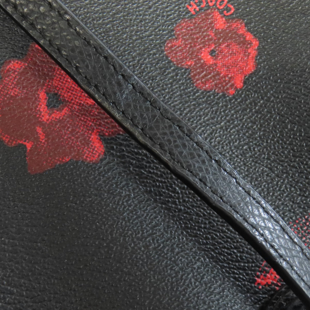 COACH Handbag F57270 PVC black Flower 2WAY