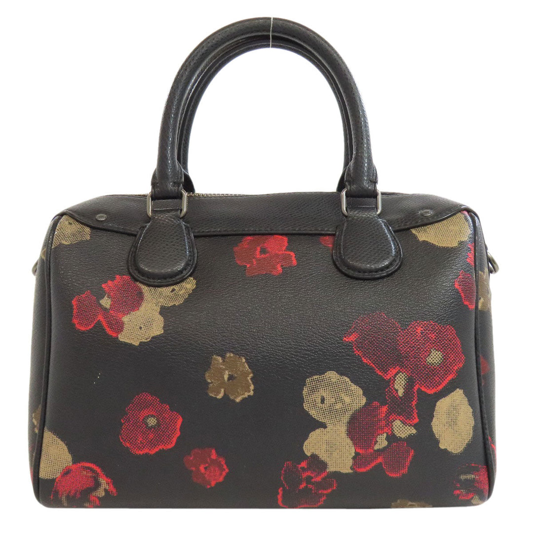 COACH Handbag F57270 PVC black Flower 2WAY