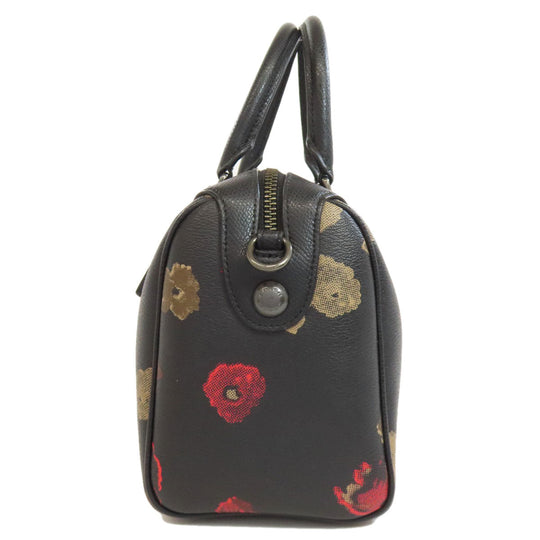 COACH Handbag F57270 PVC black Flower 2WAY