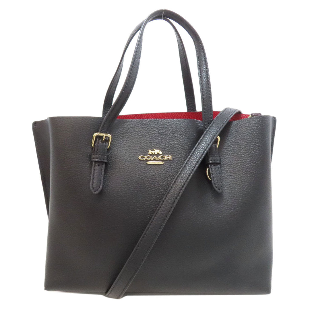 COACH Handbag C4084 leather black 2WAY