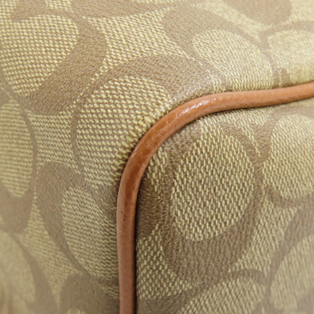 COACH Handbag F36702 PVC Brown Signature 2WAY