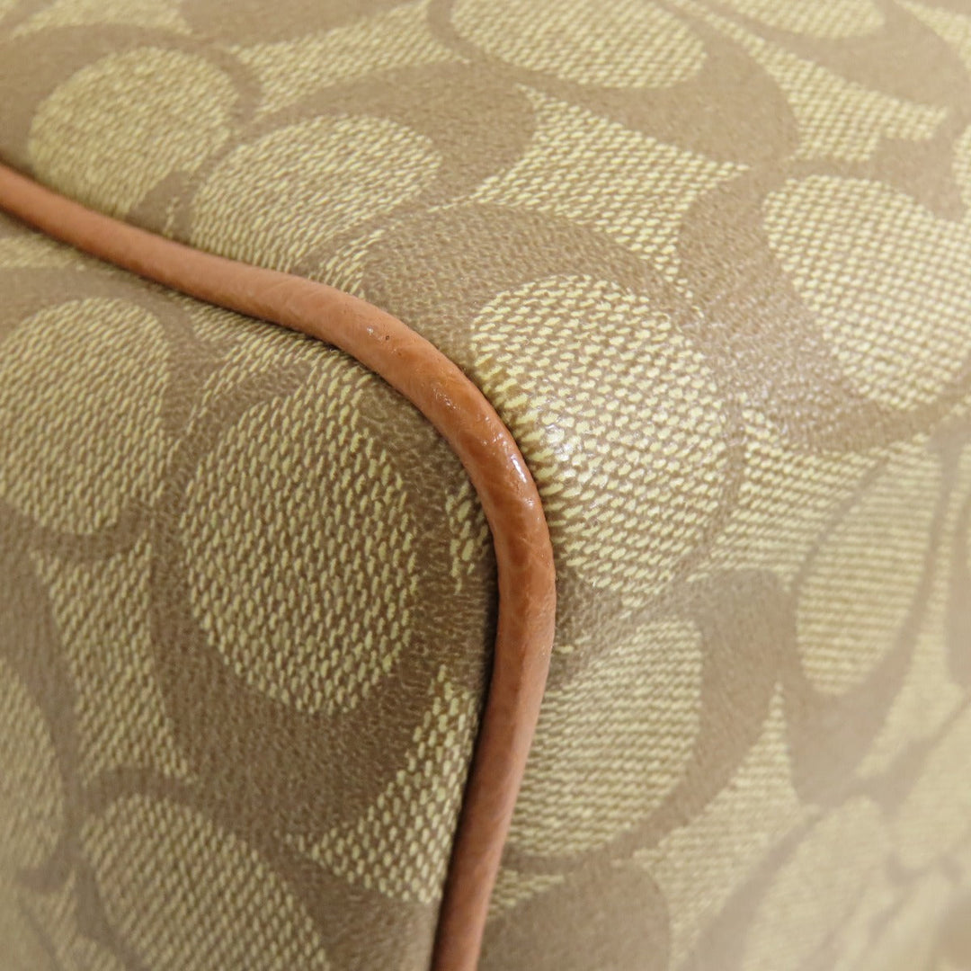 COACH Handbag F36702 PVC Brown Signature 2WAY