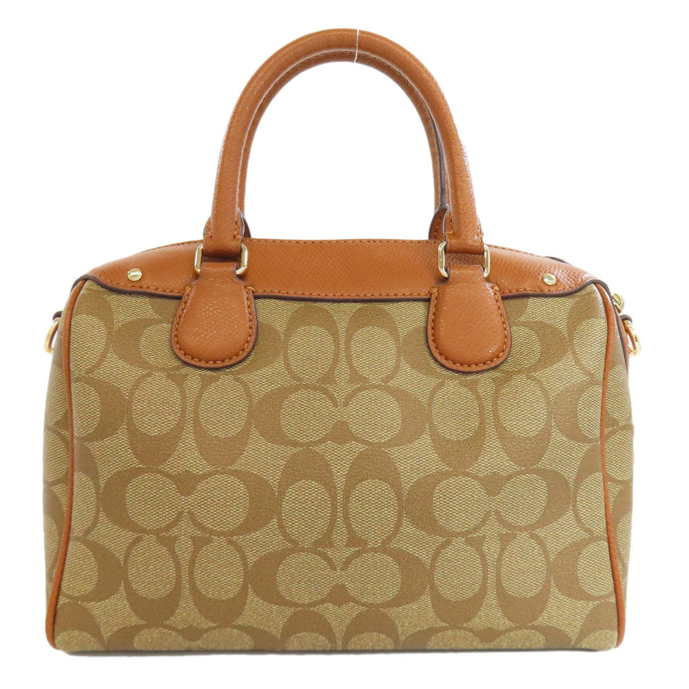 COACH Handbag F36702 PVC Brown Signature 2WAY