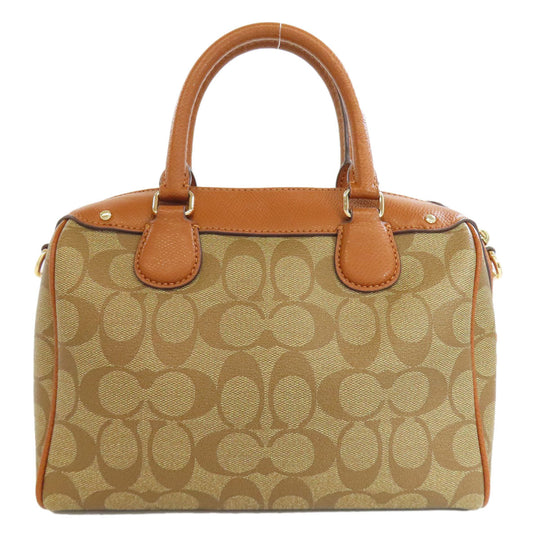 COACH Handbag F36702 PVC Brown Signature 2WAY