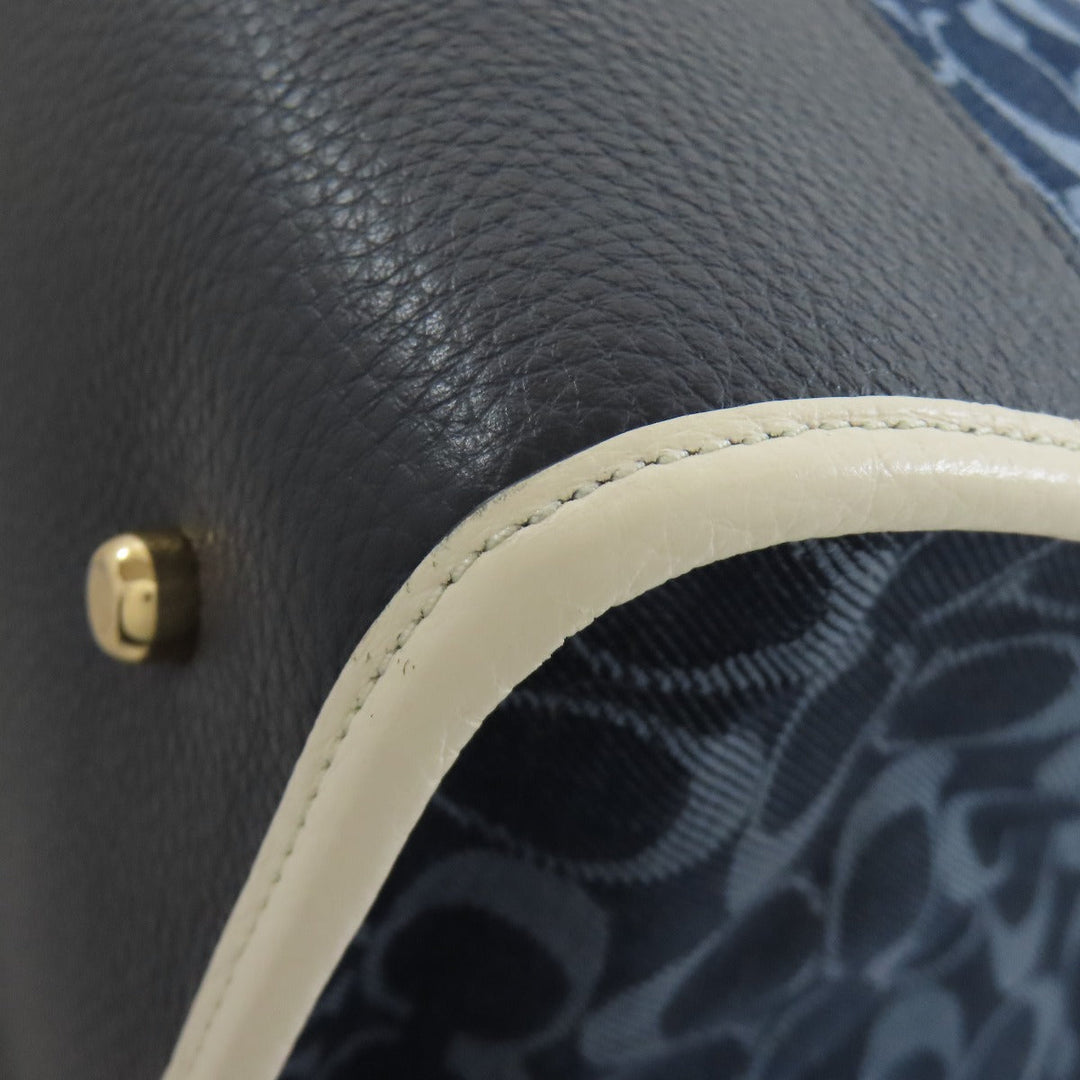 COACH Handbag C2827 canvas blue Dempsey Signature 2WAY Women Used Authentic