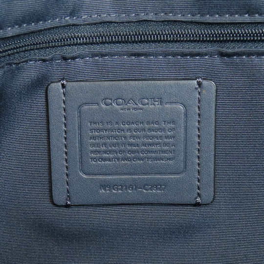 COACH Handbag C2827 canvas blue Dempsey Signature 2WAY Women Used Authentic