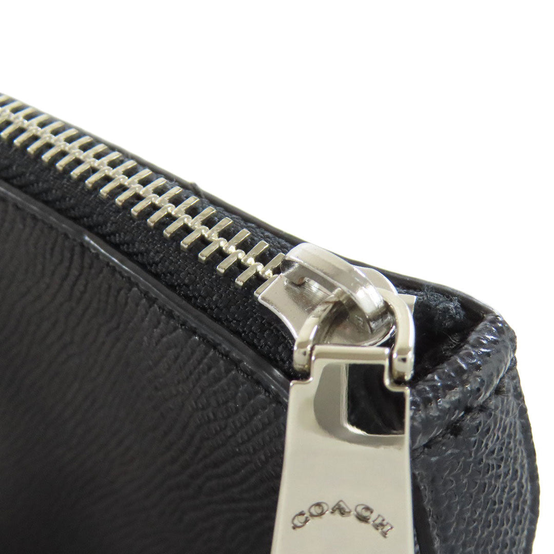 COACH Tote Bag F79608 leather black Gallery Tote Women Used Authentic