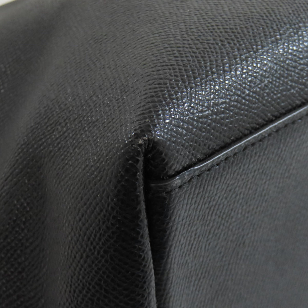 COACH Tote Bag F79608 leather black Gallery Tote Women Used Authentic