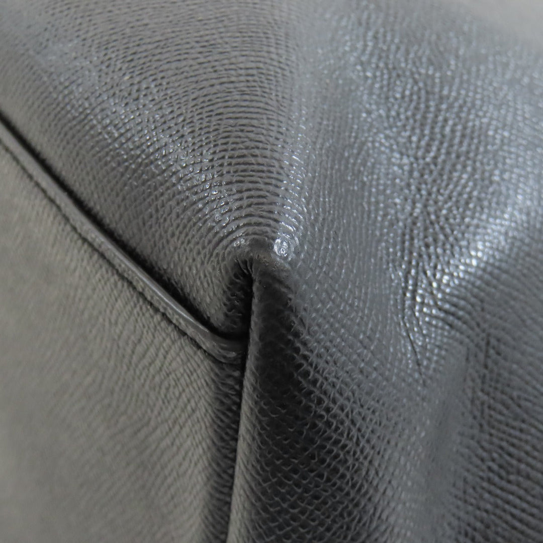 COACH Tote Bag F79608 leather black Gallery Tote Women Used Authentic