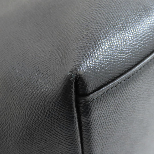 COACH Tote Bag F79608 leather black Gallery Tote Women Used Authentic