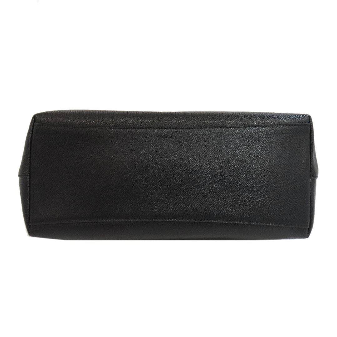 COACH Tote Bag F79608 leather black Gallery Tote Women Used Authentic