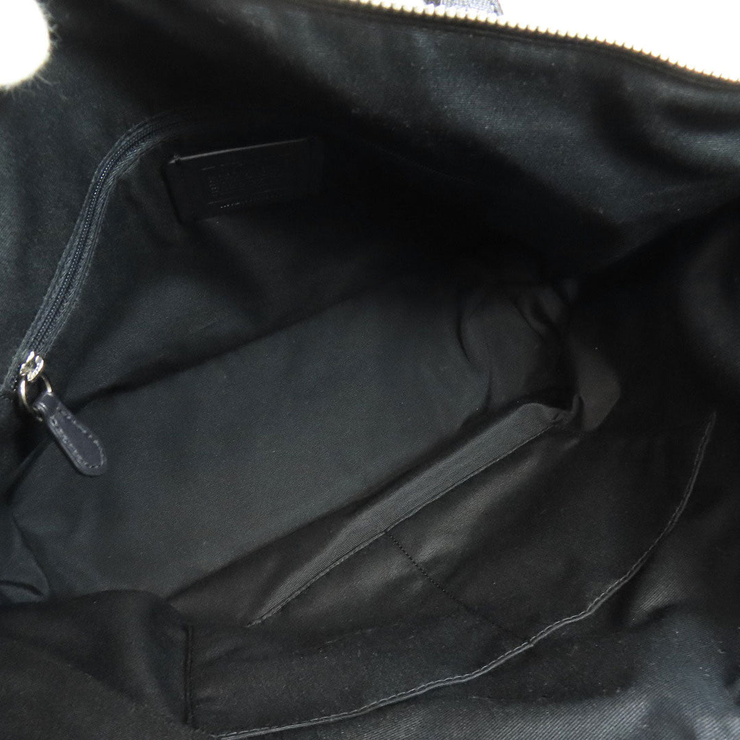 COACH Tote Bag F79608 leather black Gallery Tote Women Used Authentic