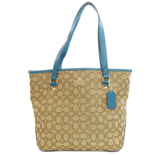 COACH Tote Bag F55364 leather Brown Signature