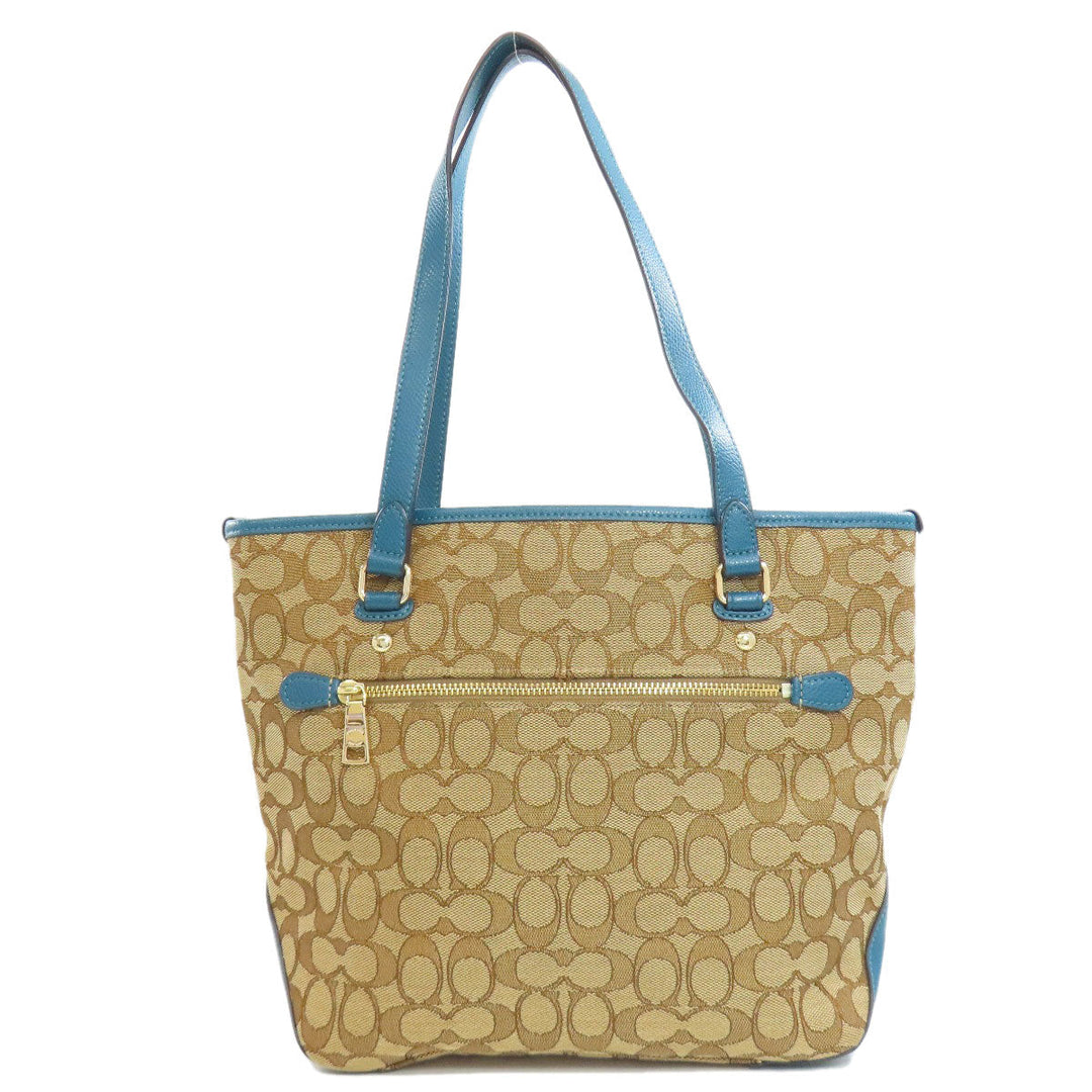 COACH Tote Bag F55364 leather Brown Signature