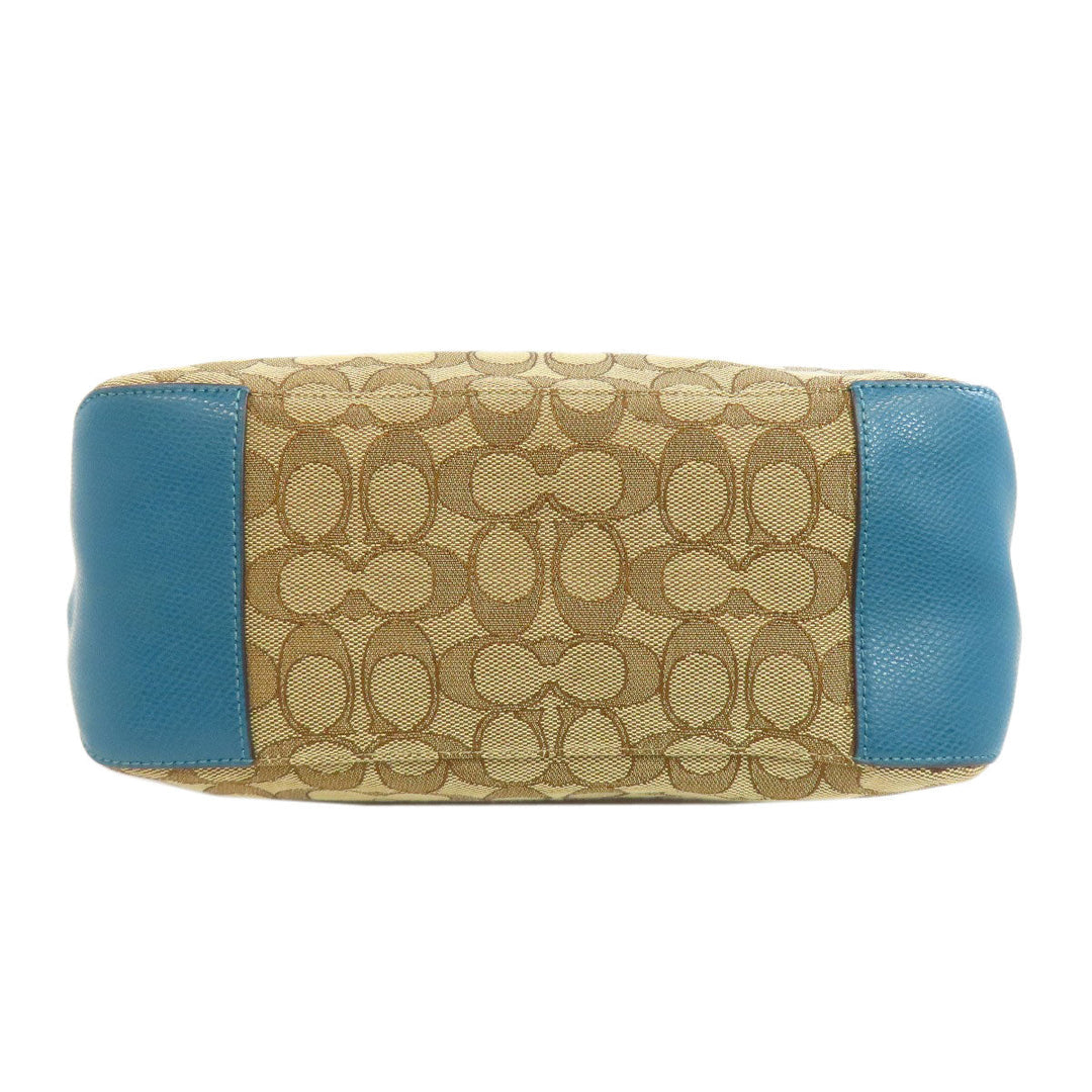 COACH Tote Bag F55364 leather Brown Signature