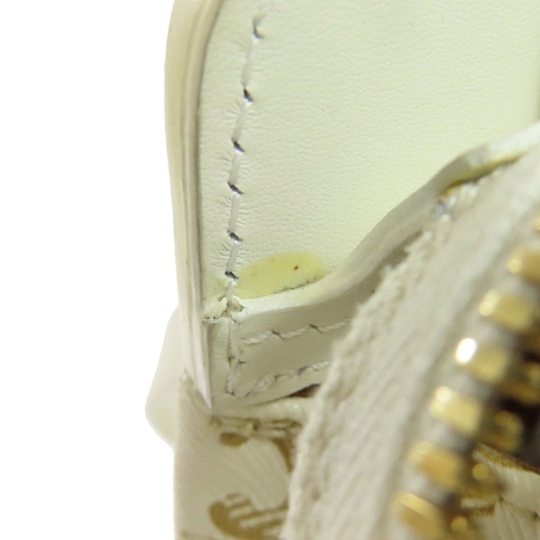 CELINE Shoulder Bag PVC white Triomphe Women Used Authentic