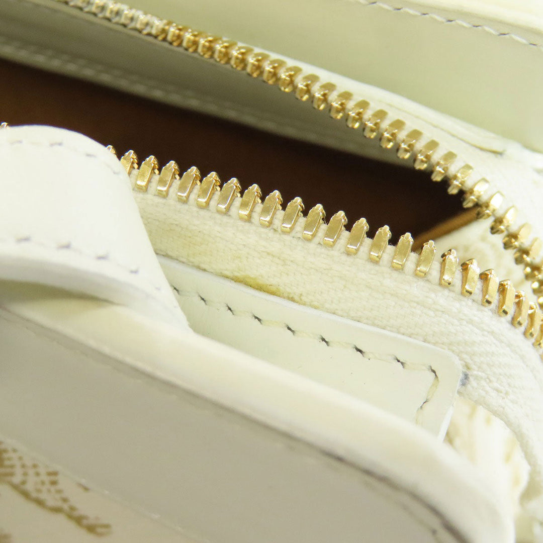 CELINE Shoulder Bag PVC white Triomphe Women Used Authentic