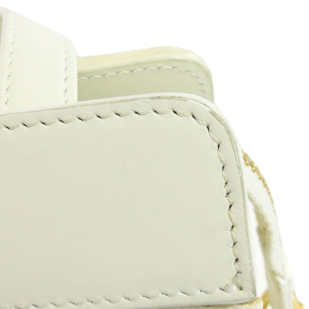 CELINE Shoulder Bag PVC white Triomphe Women Used Authentic