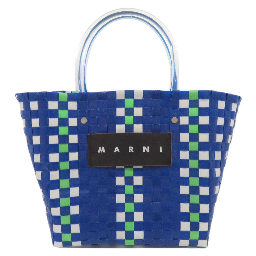 MARNI Handbag polypropylene blue Basket bag