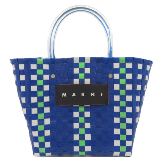 MARNI Handbag polypropylene blue Basket bag