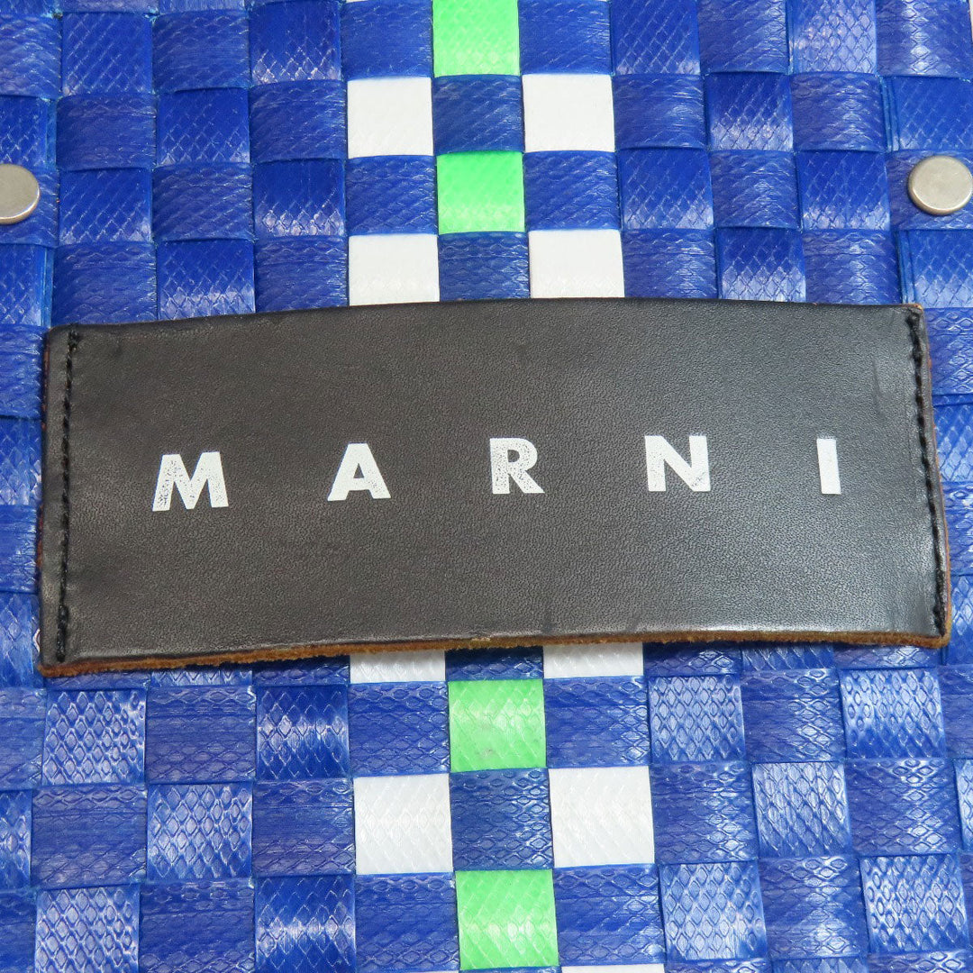 MARNI Handbag polypropylene blue Basket bag