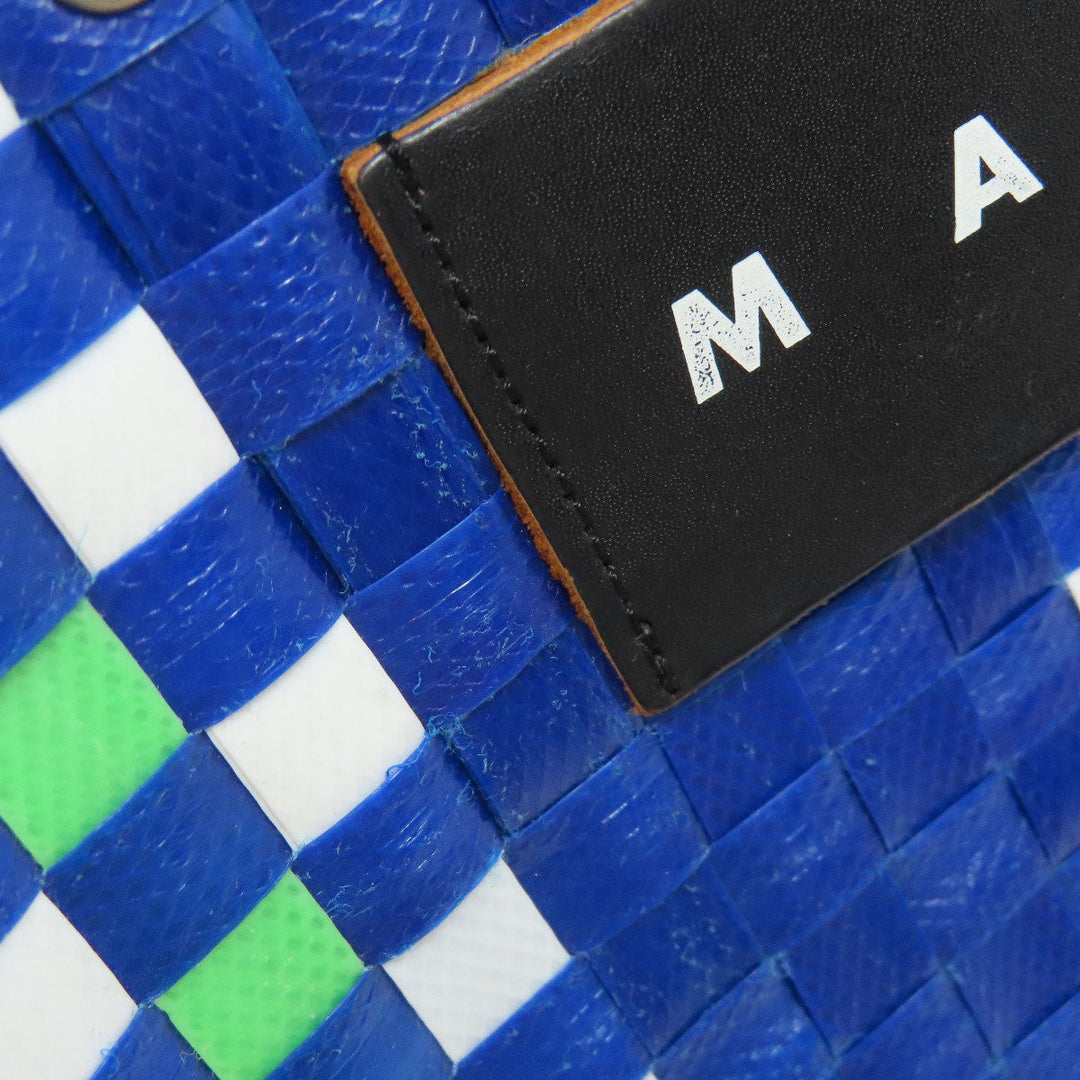 MARNI Handbag polypropylene blue Basket bag