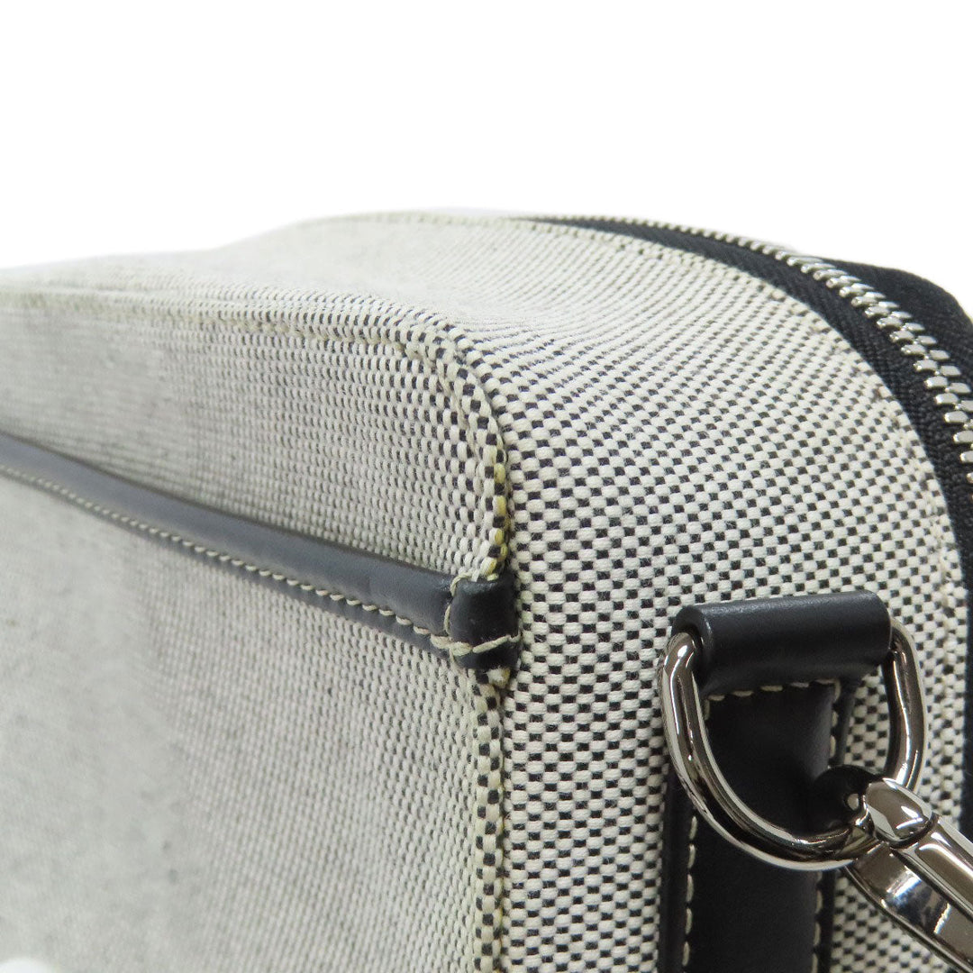 BURBERRY Shoulder Bag canvas gray logo Women Used Authentic