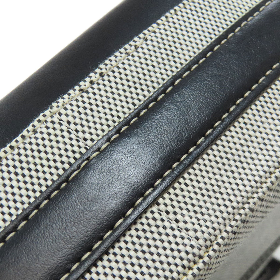 BURBERRY Shoulder Bag canvas gray logo Women Used Authentic