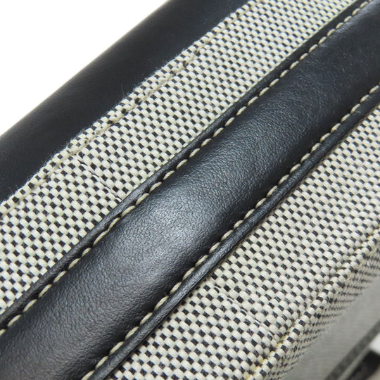 BURBERRY Shoulder Bag canvas gray logo Women Used Authentic