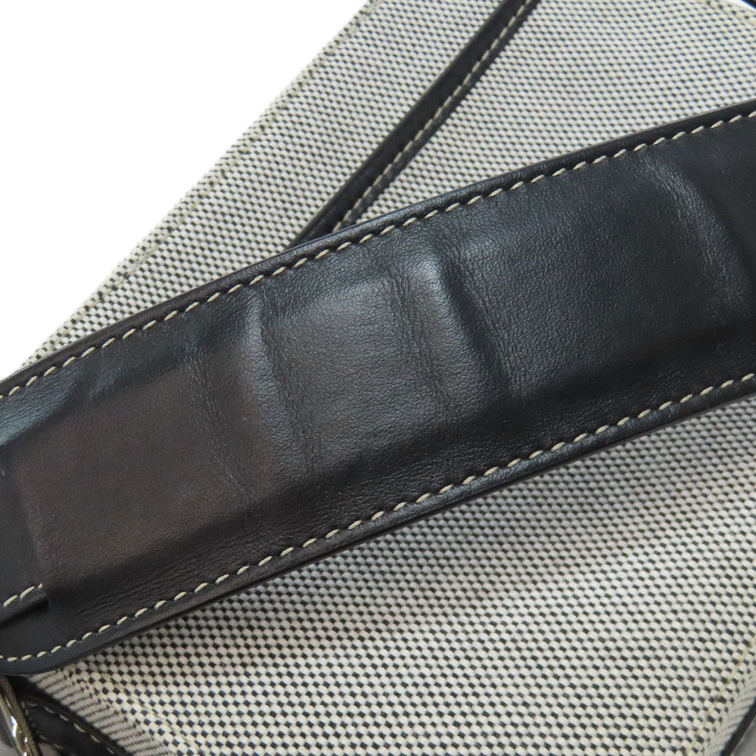 BURBERRY Shoulder Bag canvas gray logo Women Used Authentic