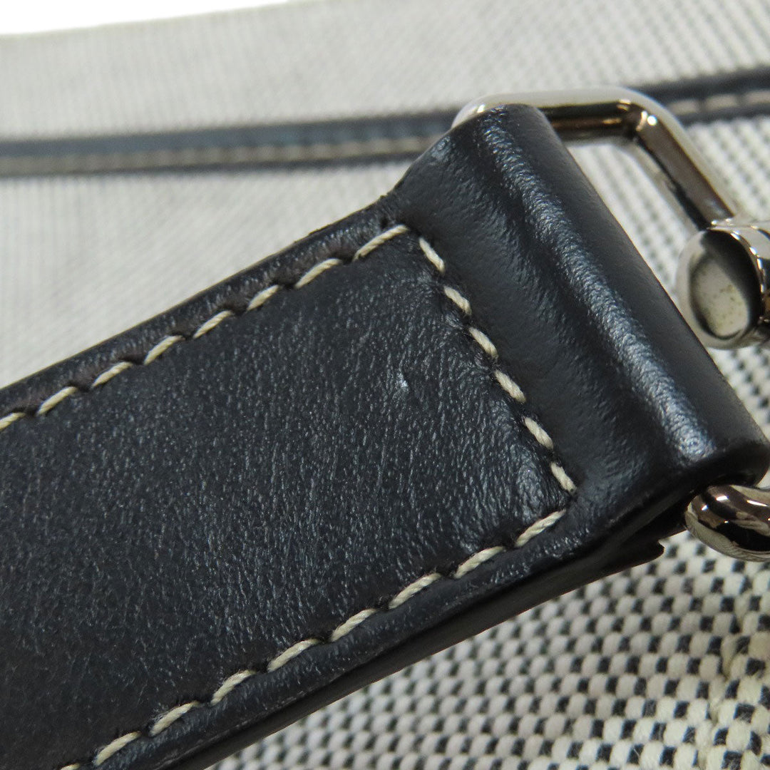 BURBERRY Shoulder Bag canvas gray logo Women Used Authentic