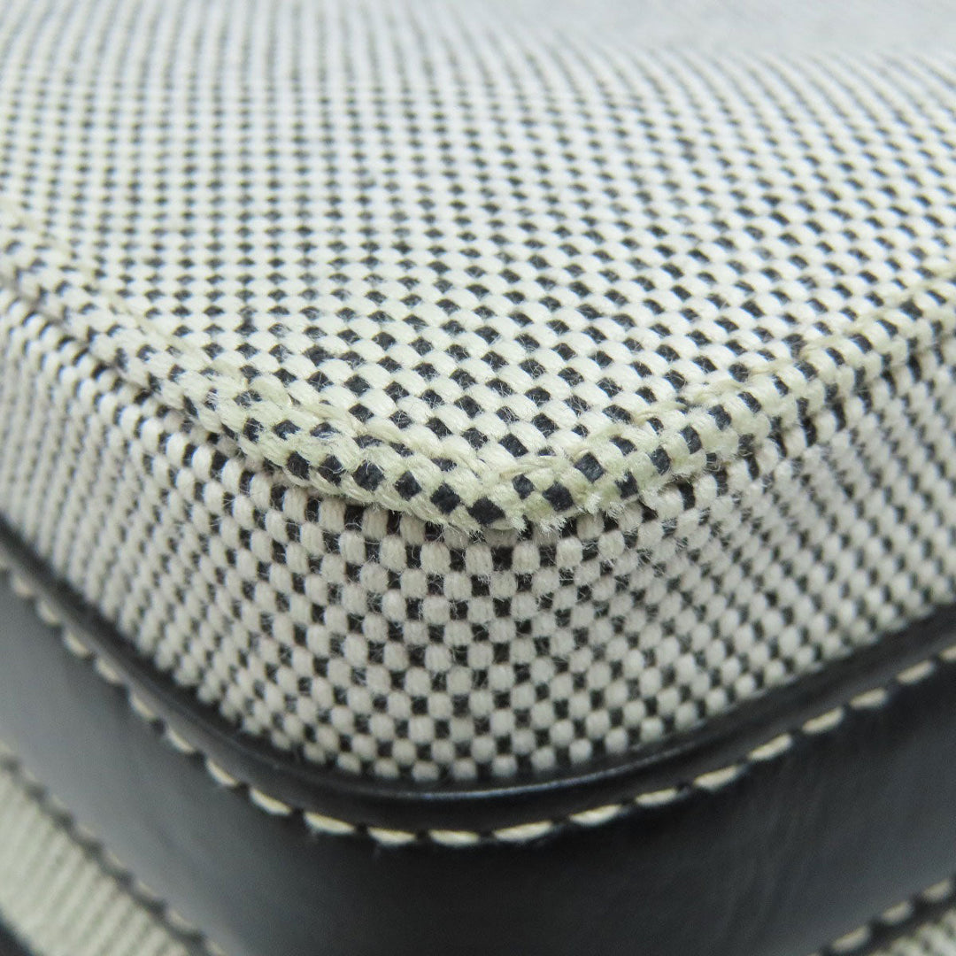 BURBERRY Shoulder Bag canvas gray logo Women Used Authentic