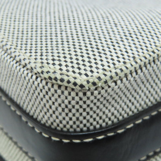 BURBERRY Shoulder Bag canvas gray logo Women Used Authentic