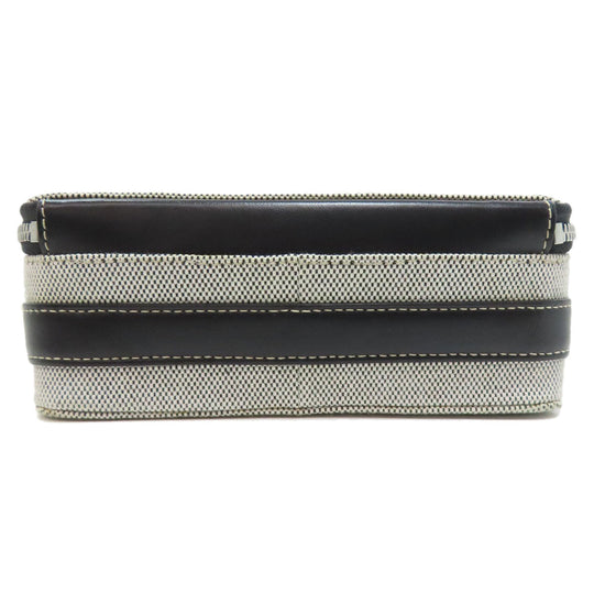 BURBERRY Shoulder Bag canvas gray logo Women Used Authentic