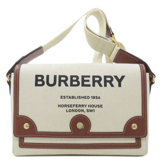 BURBERRY Shoulder Bag canvas beige logo