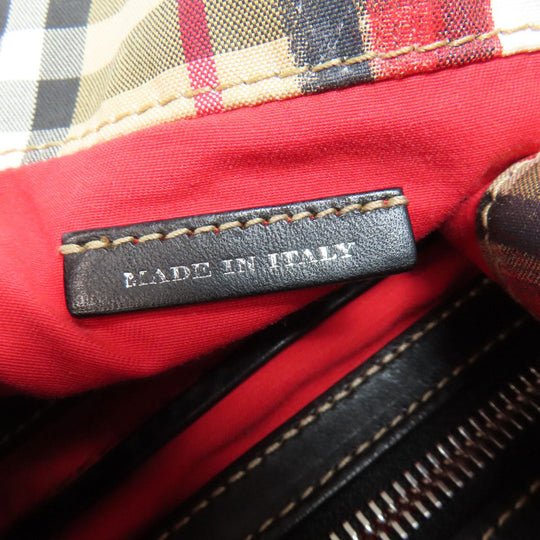 BURBERRY Backpack Nylon Brown Graffiti Women Used Authentic