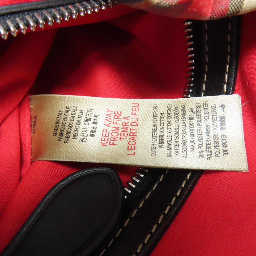 BURBERRY Backpack Nylon Brown Graffiti Women Used Authentic