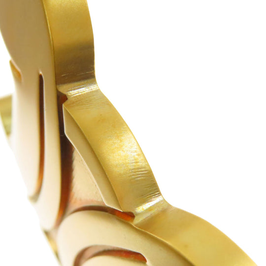 CELINE Brooch metallic gold Macadam Women Used Authentic