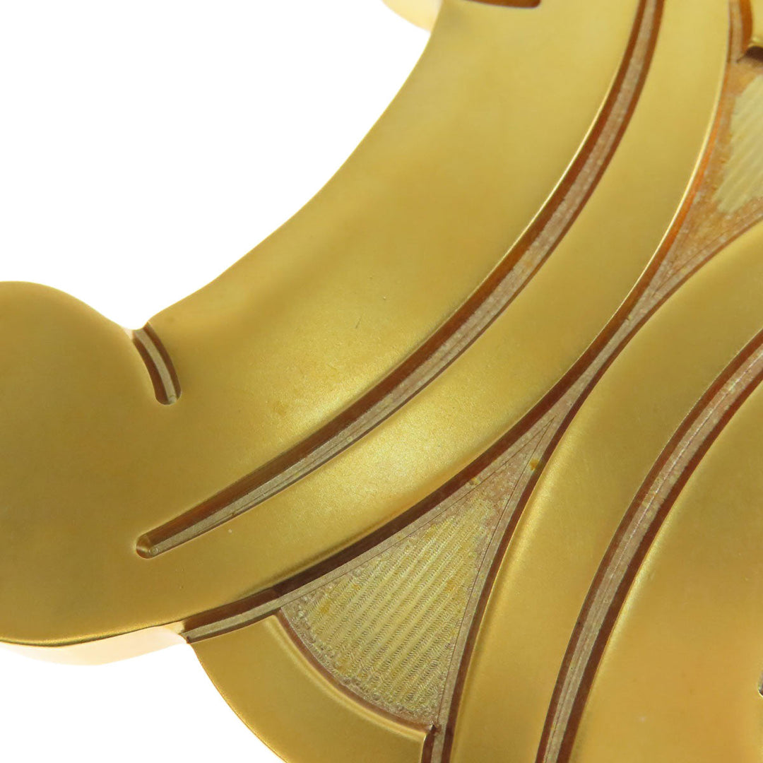 CELINE Brooch metallic gold Macadam Women Used Authentic