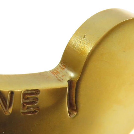 CELINE Brooch metallic gold Macadam Women Used Authentic